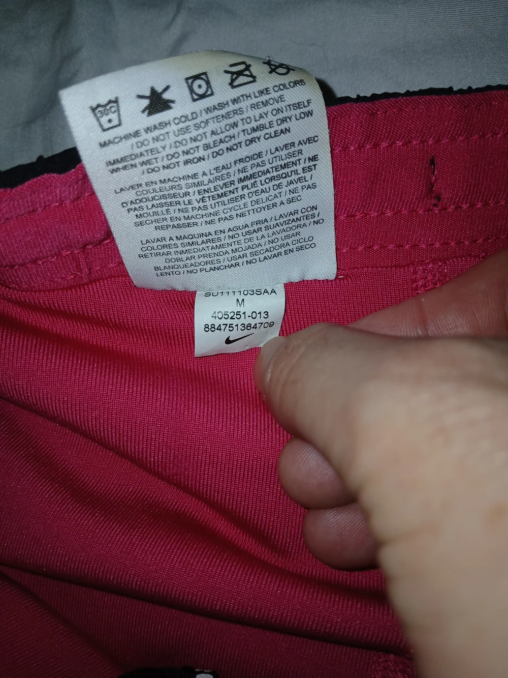 Nike Dri Fit Women’s Black Athletic Shorts with Pink Trim With Under Shorts
